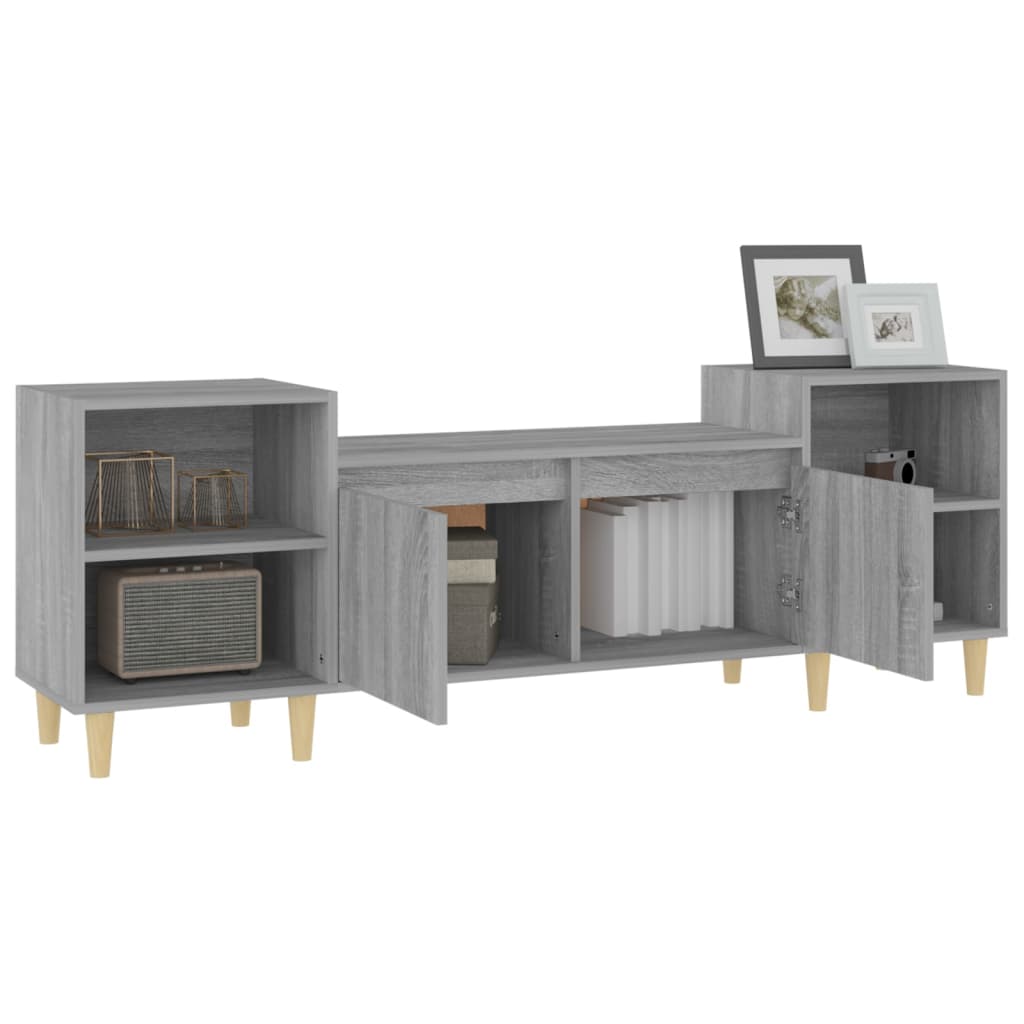 Szürke sonoma színű szerelt fa tv-szekrény 160x35x55 cm Szürke sonoma színű szerelt fa tv-szekrény 160x35x55 cm