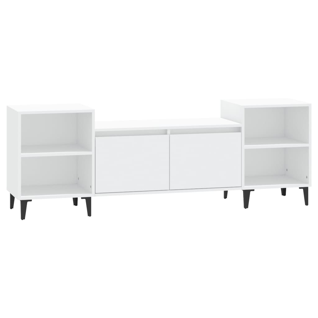 Fehér szerelt fa tv-szekrény 160 x 35 x 55 cm Fehér szerelt fa tv-szekrény 160 x 35 x 55 cm