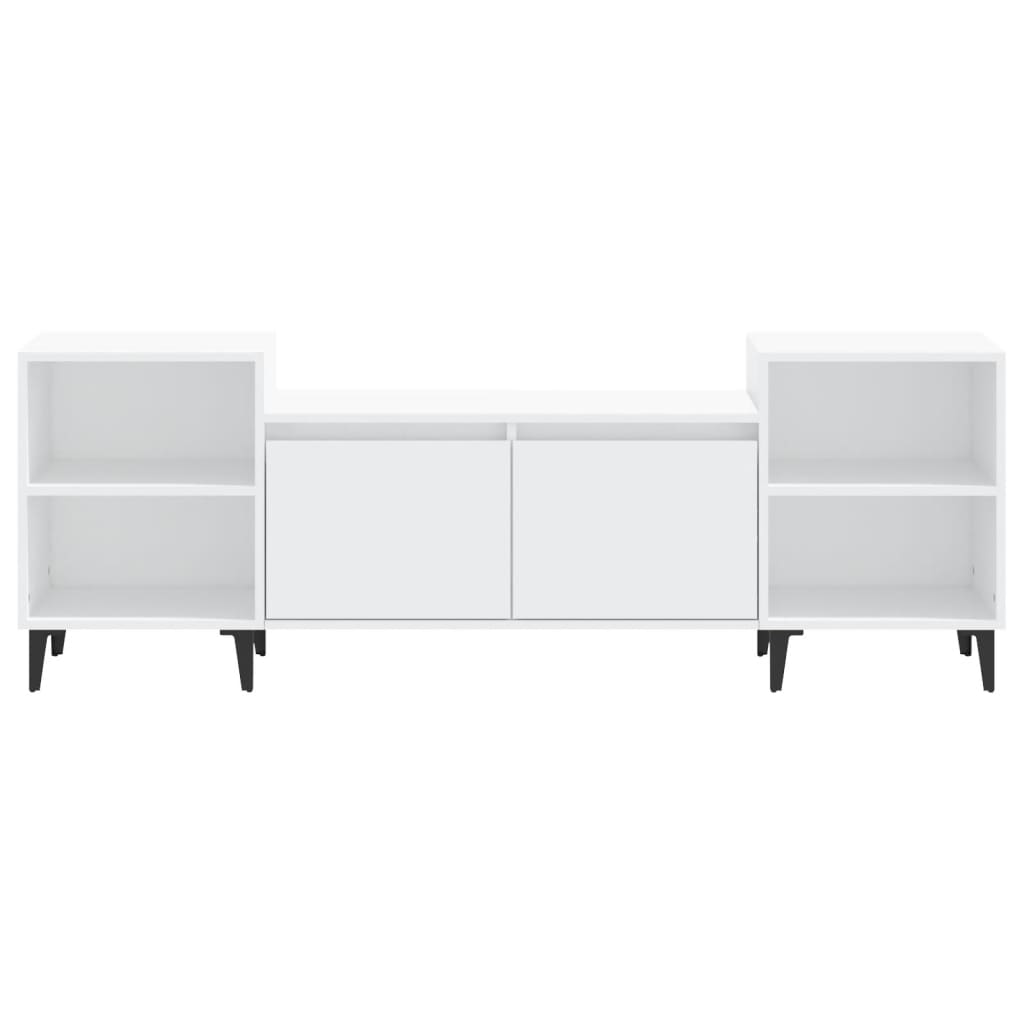 Fehér szerelt fa tv-szekrény 160 x 35 x 55 cm Fehér szerelt fa tv-szekrény 160 x 35 x 55 cm