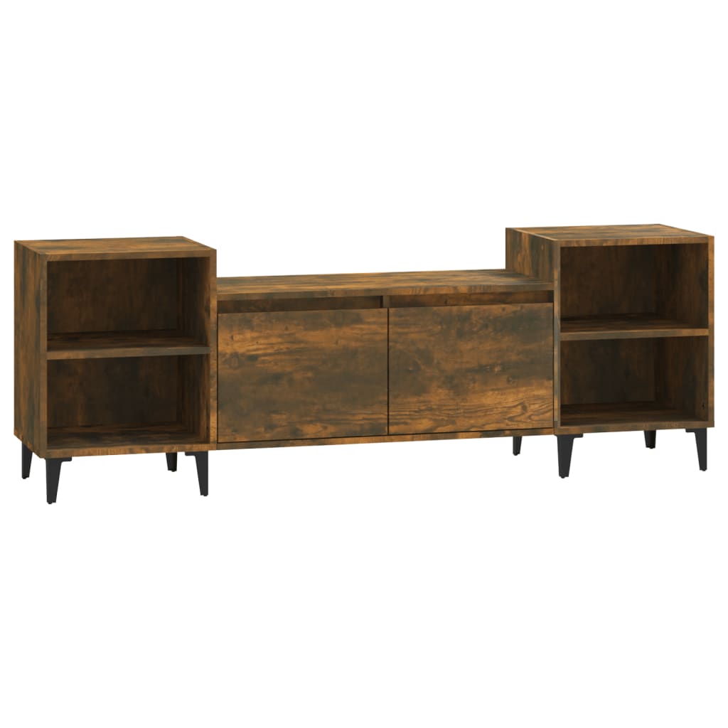 Füstös tölgyszínű szerelt fa tv-szekrény 160x35x55 cm Füstös tölgyszínű szerelt fa tv-szekrény 160x35x55 cm