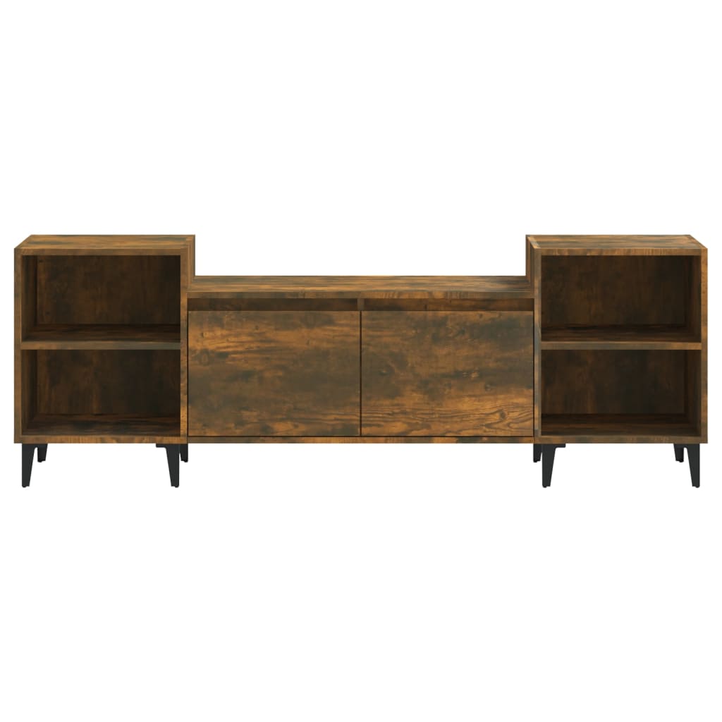 Füstös tölgyszínű szerelt fa tv-szekrény 160x35x55 cm Füstös tölgyszínű szerelt fa tv-szekrény 160x35x55 cm