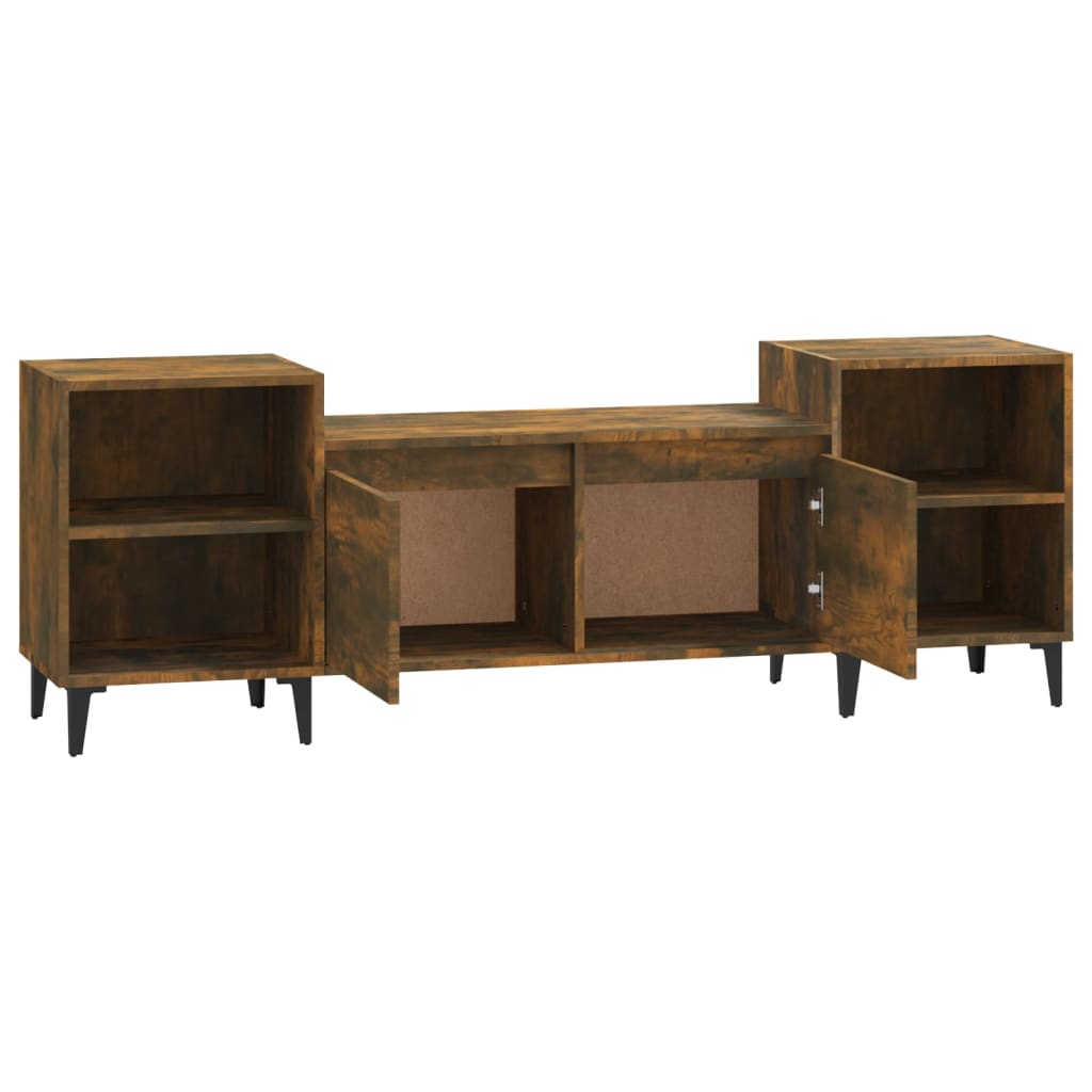 Füstös tölgyszínű szerelt fa tv-szekrény 160x35x55 cm Füstös tölgyszínű szerelt fa tv-szekrény 160x35x55 cm
