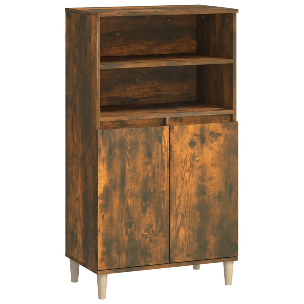Füstös tölgy színű szerelt fa magasszekrény 60 x 36 x 110 cm Füstös tölgy színű szerelt fa magasszekrény 60 x 36 x 110 cm