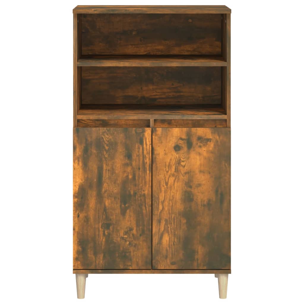 Füstös tölgy színű szerelt fa magasszekrény 60 x 36 x 110 cm Füstös tölgy színű szerelt fa magasszekrény 60 x 36 x 110 cm