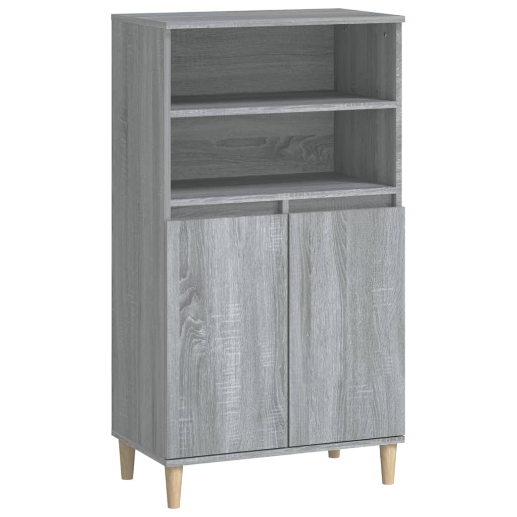 Szürke sonoma szerelt fa magasszekrény 60 x 36 x 110 cm Szürke sonoma szerelt fa magasszekrény 60 x 36 x 110 cm
