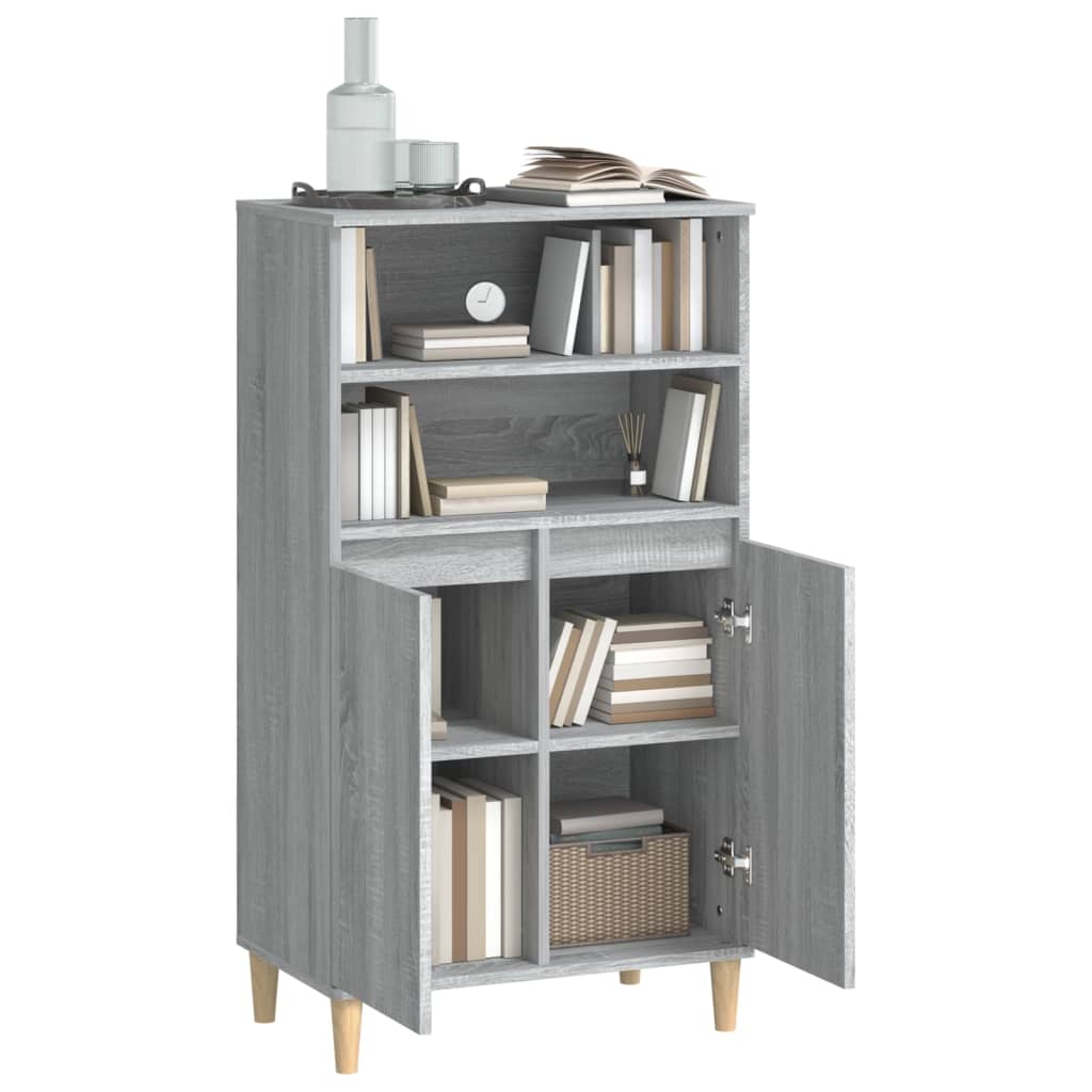 Szürke sonoma szerelt fa magasszekrény 60 x 36 x 110 cm Szürke sonoma szerelt fa magasszekrény 60 x 36 x 110 cm