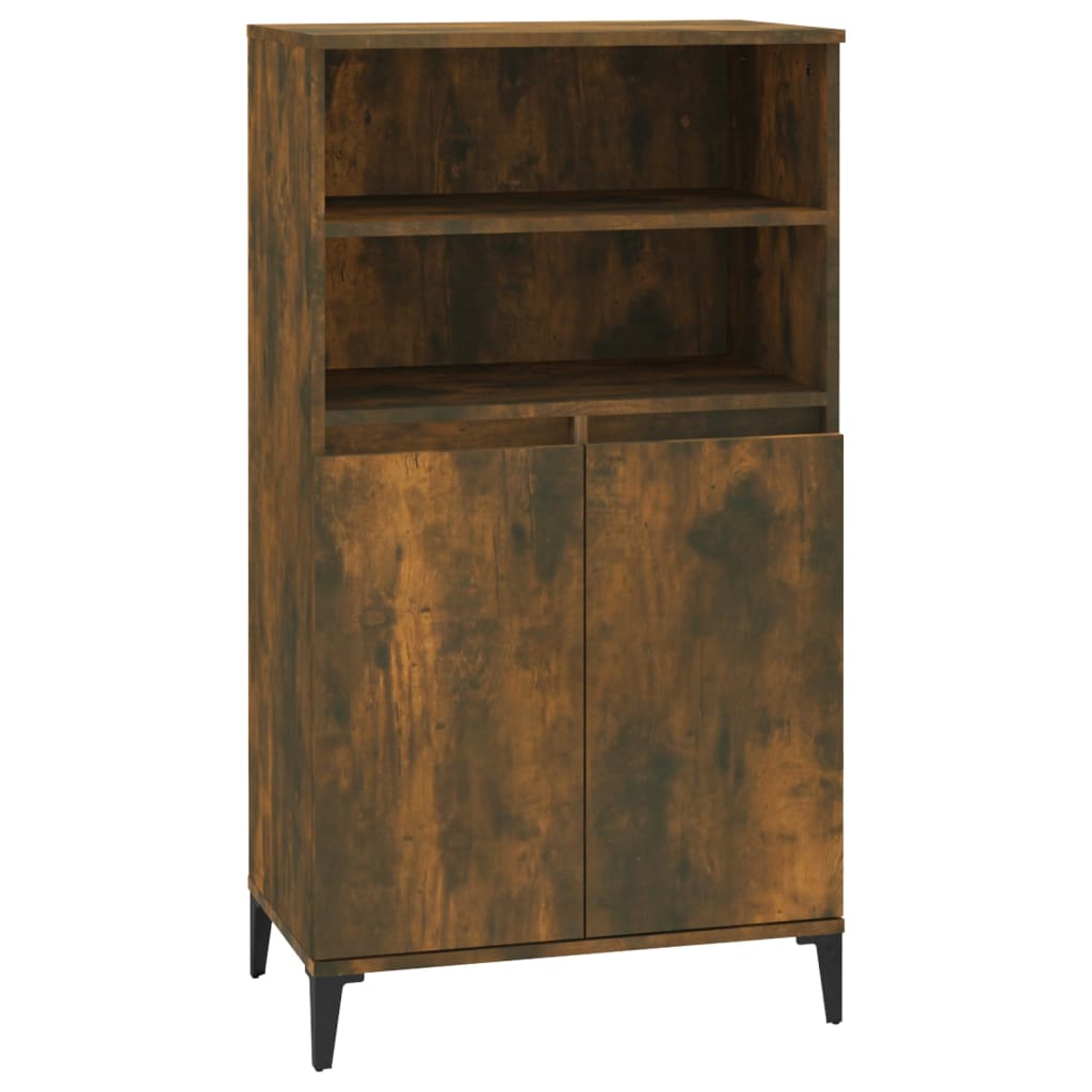 Füstös tölgy színű szerelt fa magasszekrény 60 x 36 x 110 cm Füstös tölgy színű szerelt fa magasszekrény 60 x 36 x 110 cm