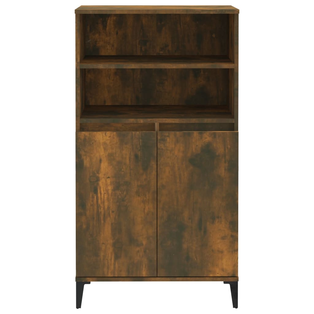 Füstös tölgy színű szerelt fa magasszekrény 60 x 36 x 110 cm Füstös tölgy színű szerelt fa magasszekrény 60 x 36 x 110 cm