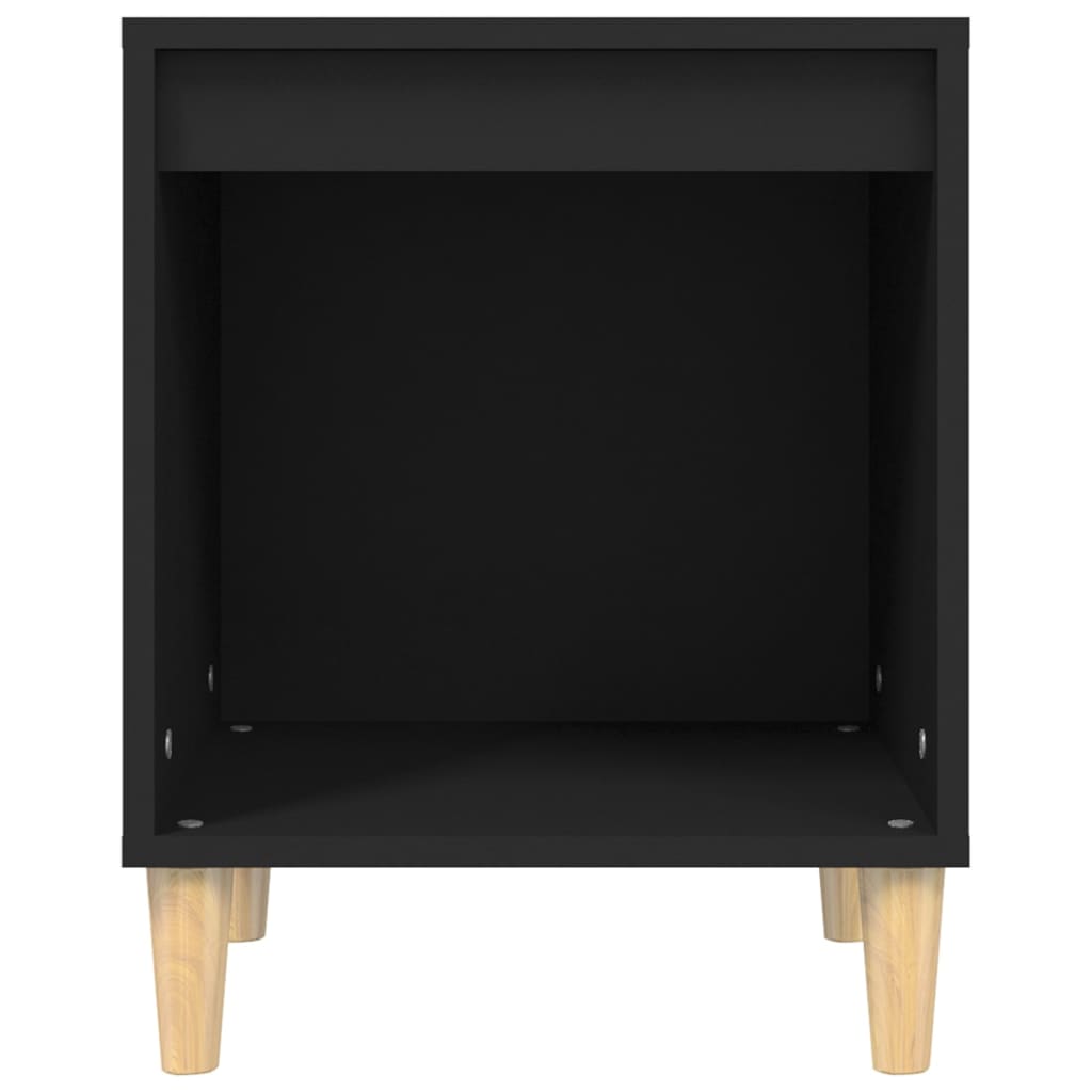 Fekete szerelt fa éjjeliszekrény 40 x 35 x 50 cm Fekete szerelt fa éjjeliszekrény 40 x 35 x 50 cm