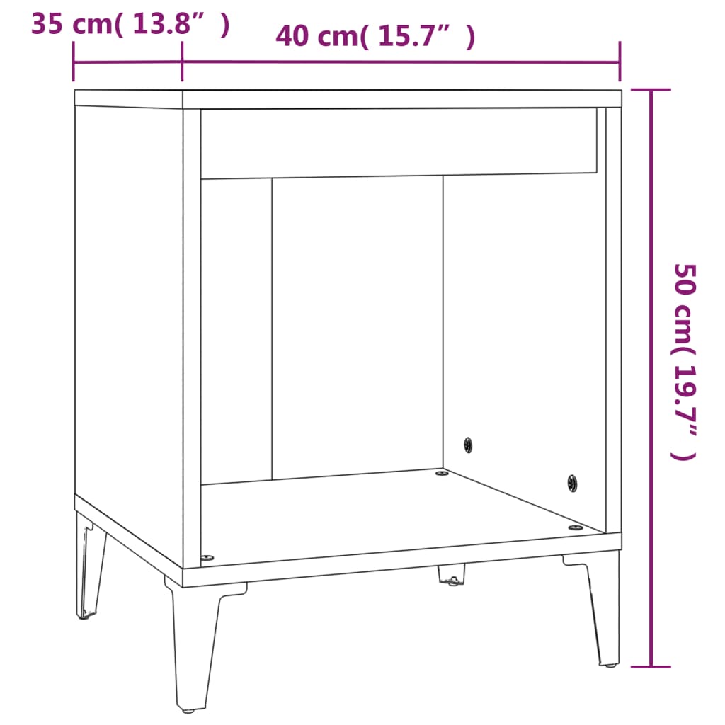 2 db fehér éjjeliszekrény 40 x 35 x 50 cm 2 db fehér éjjeliszekrény 40 x 35 x 50 cm