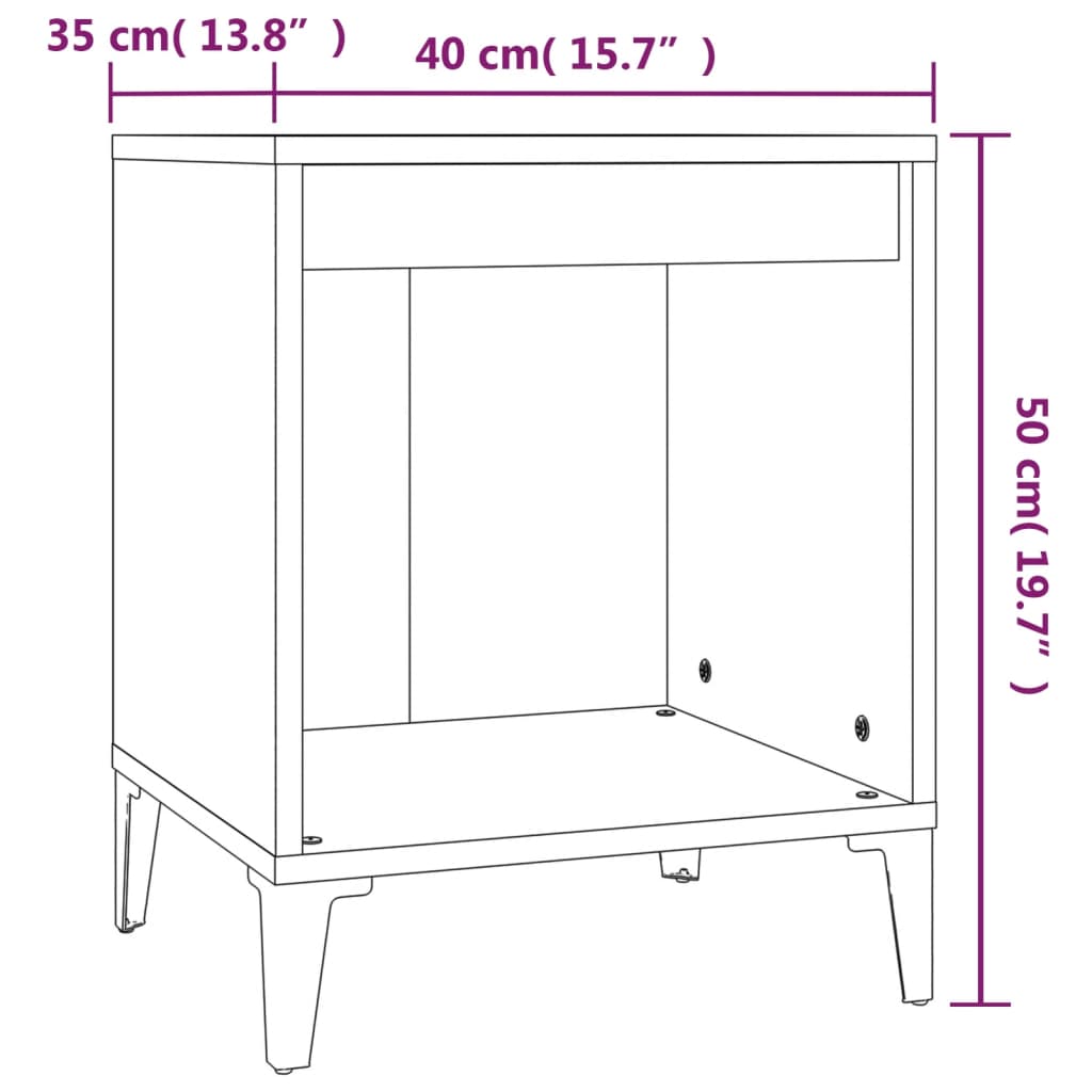 2 db fekete éjjeliszekrény 40 x 35 x 50 cm 2 db fekete éjjeliszekrény 40 x 35 x 50 cm