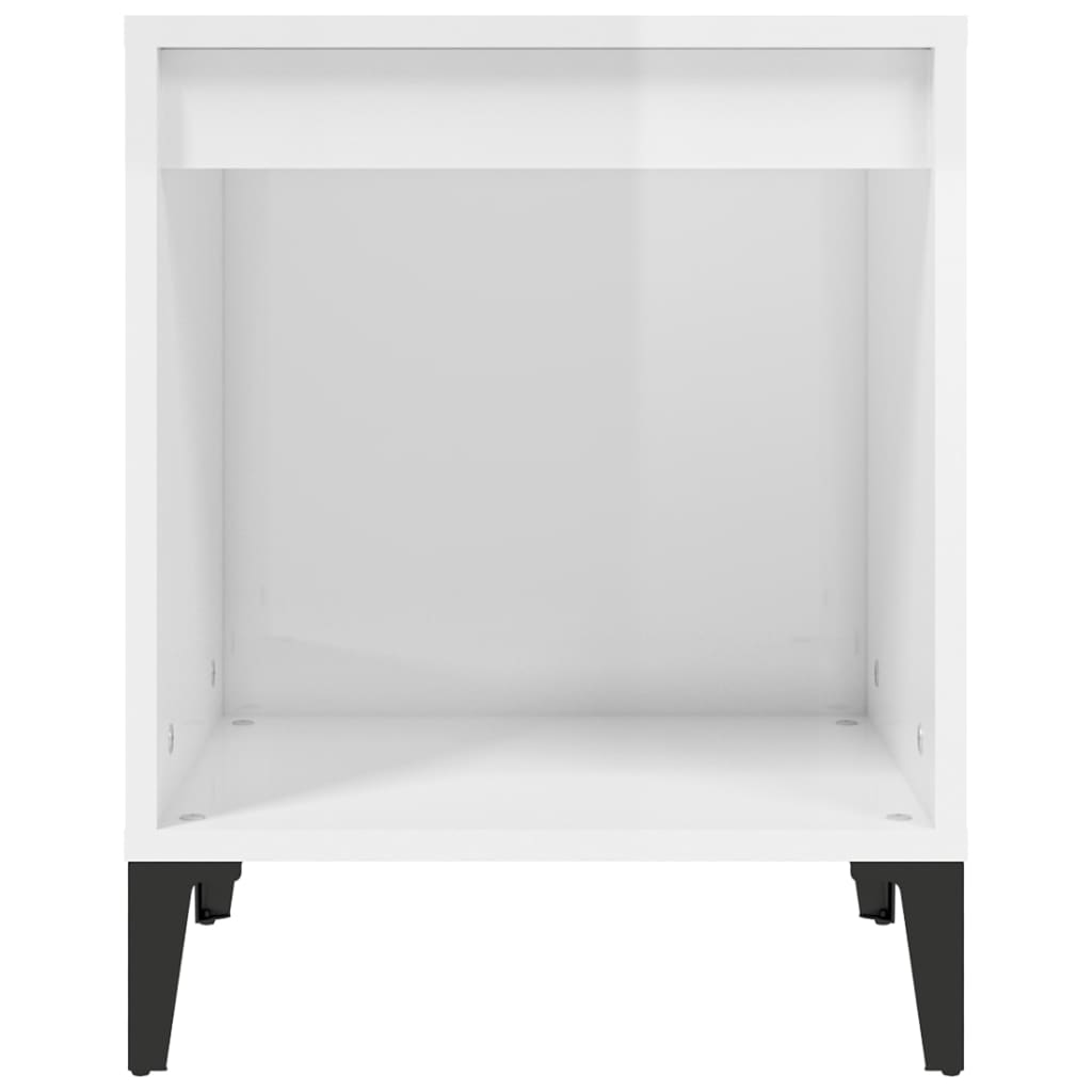 Magasfényű fehér éjjeliszekrény 40x35x50 cm Magasfényű fehér éjjeliszekrény 40x35x50 cm