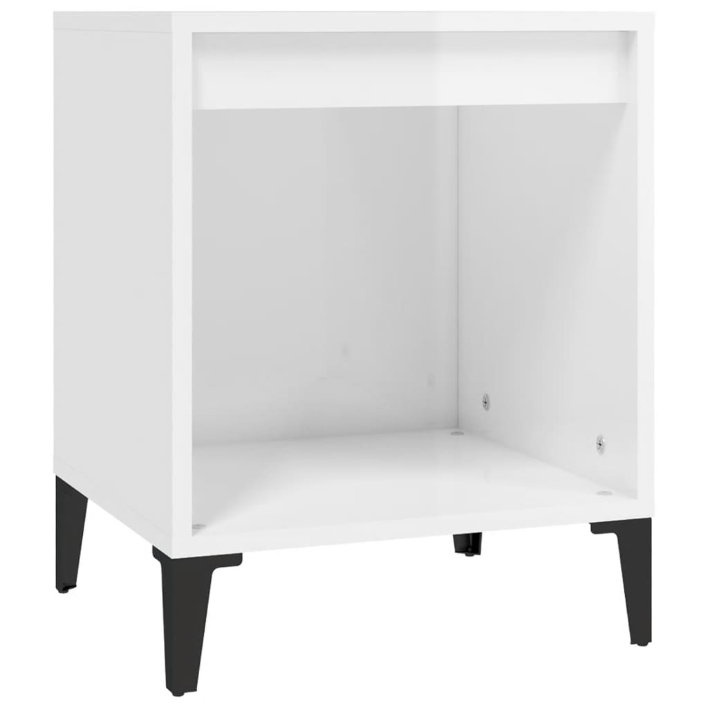 2 db magasfényű fehér éjjeliszekrény 40x35x50 cm 2 db magasfényű fehér éjjeliszekrény 40x35x50 cm