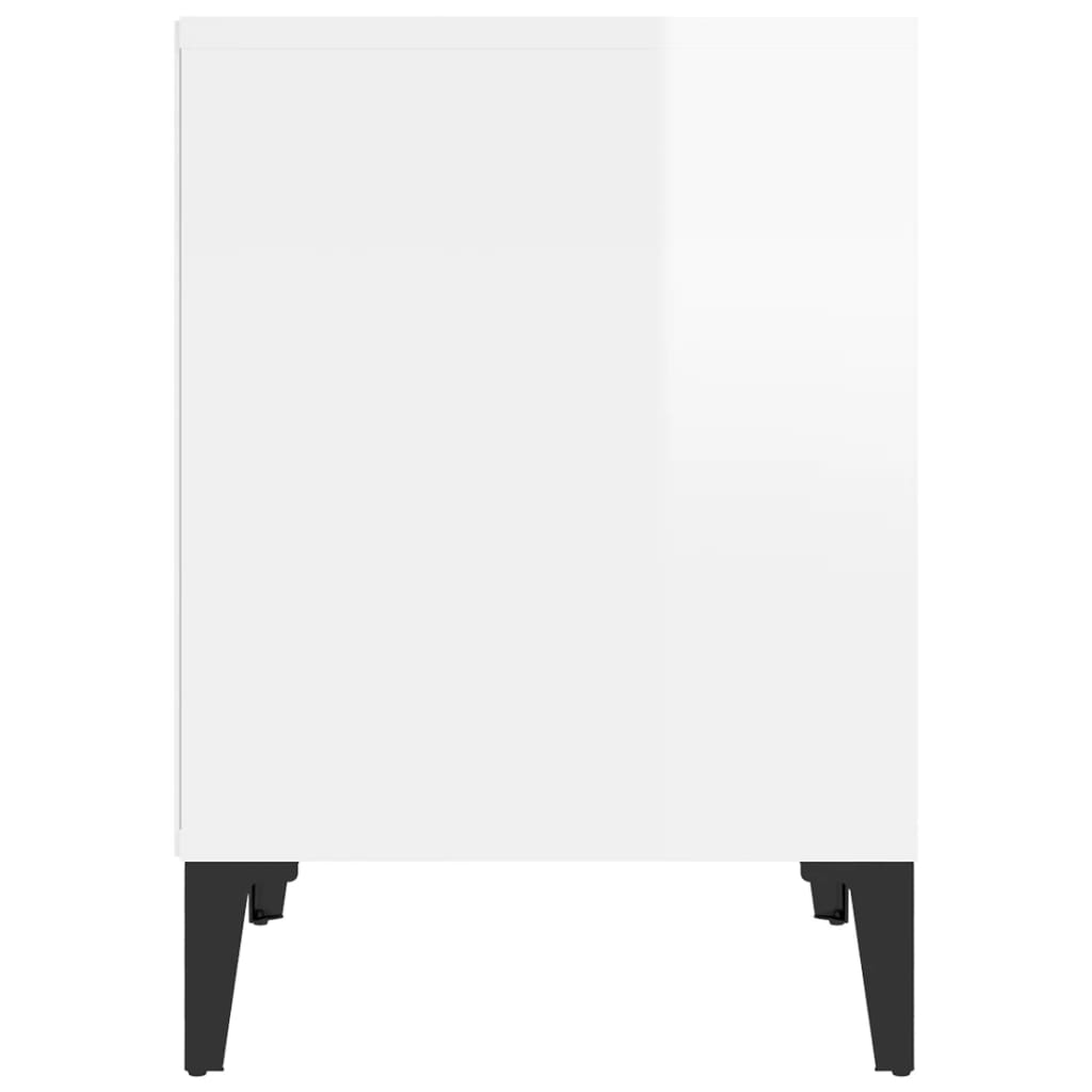 2 db magasfényű fehér éjjeliszekrény 40x35x50 cm 2 db magasfényű fehér éjjeliszekrény 40x35x50 cm