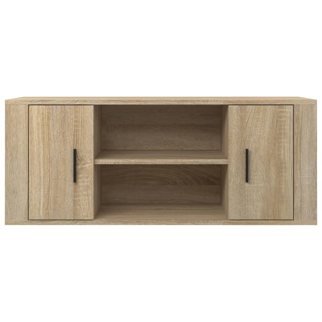 Sonoma tölgyszínű szerelt fa tv-szekrény 100 x 35 x 40 cm Sonoma tölgyszínű szerelt fa tv-szekrény 100 x 35 x 40 cm