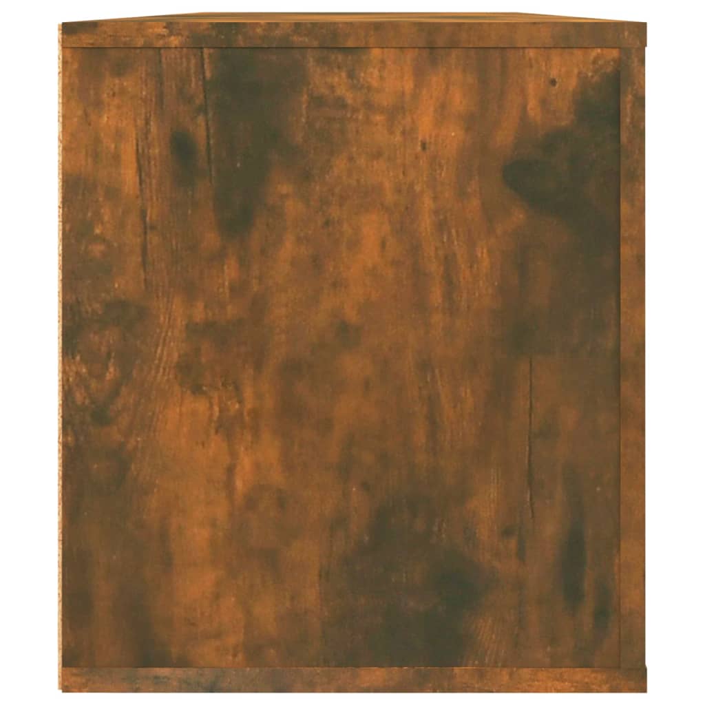 Füstös tölgyszínű szerelt fa tv-szekrény 100 x 35 x 40 cm Füstös tölgyszínű szerelt fa tv-szekrény 100 x 35 x 40 cm