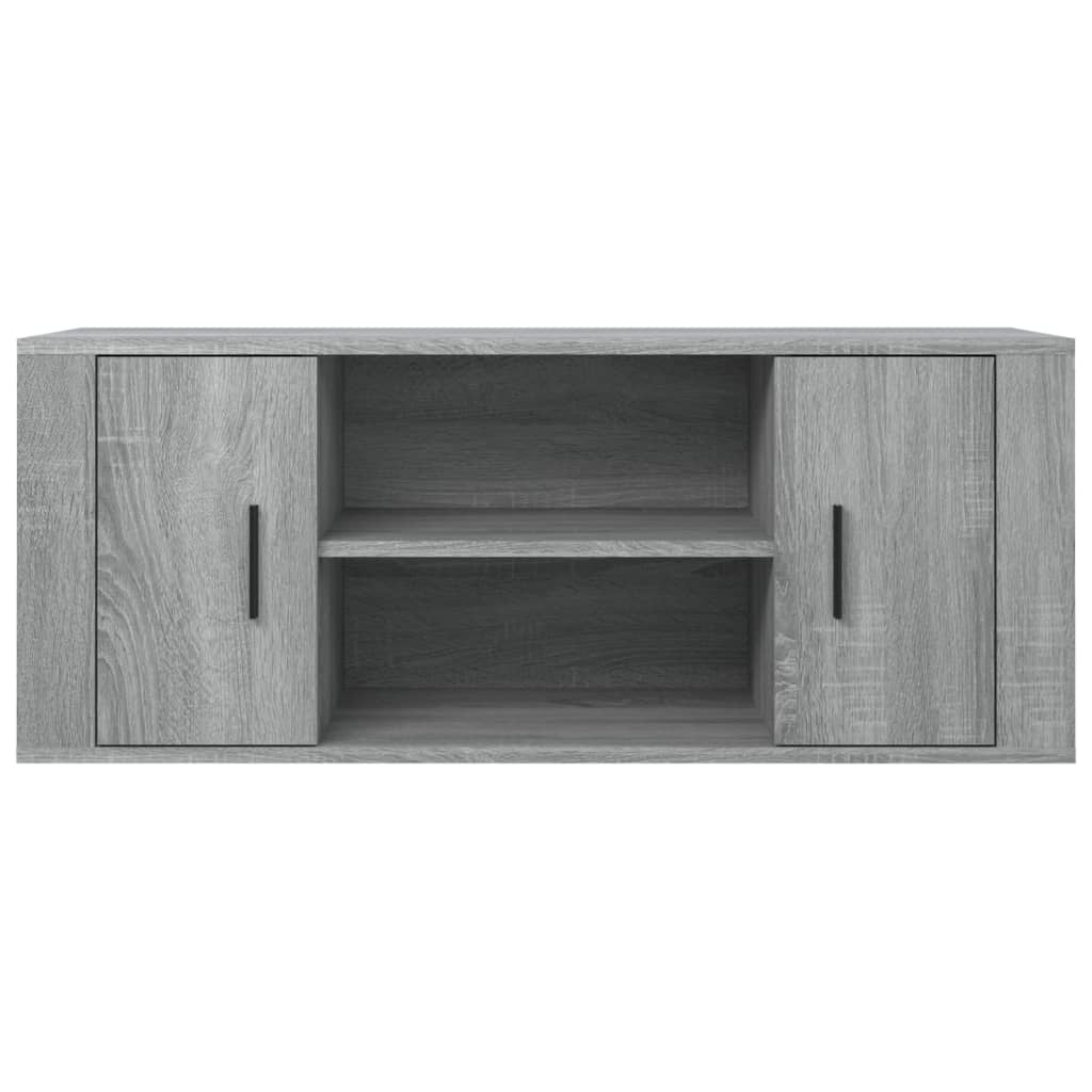 Szürke sonoma színű szerelt fa tv-szekrény 100 x 35 x 40 cm