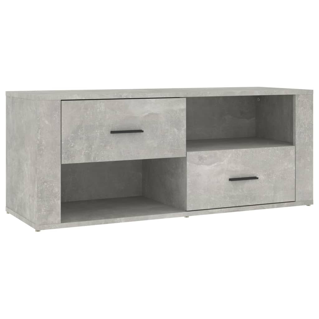 Betonszürke szerelt fa tv-szekrény 100x35x40 cm Betonszürke szerelt fa tv-szekrény 100x35x40 cm