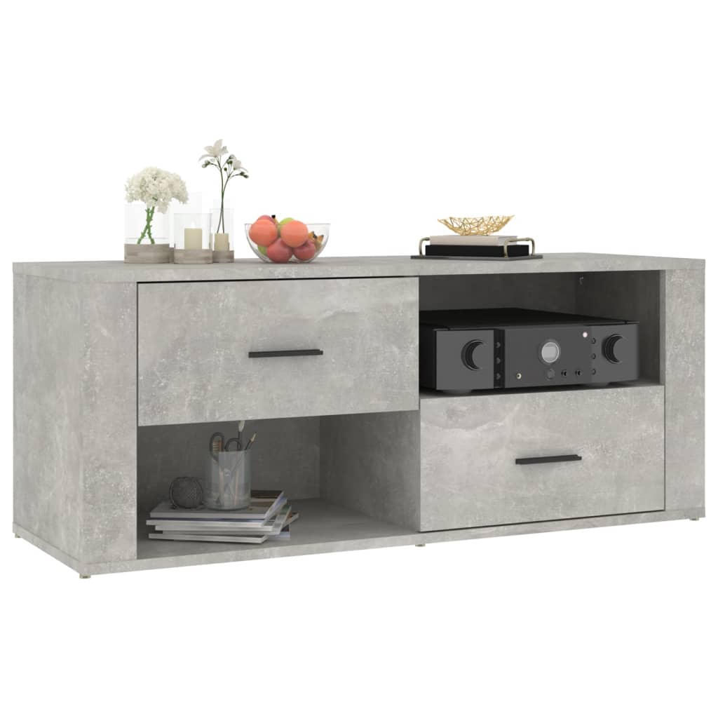 Betonszürke szerelt fa tv-szekrény 100x35x40 cm Betonszürke szerelt fa tv-szekrény 100x35x40 cm