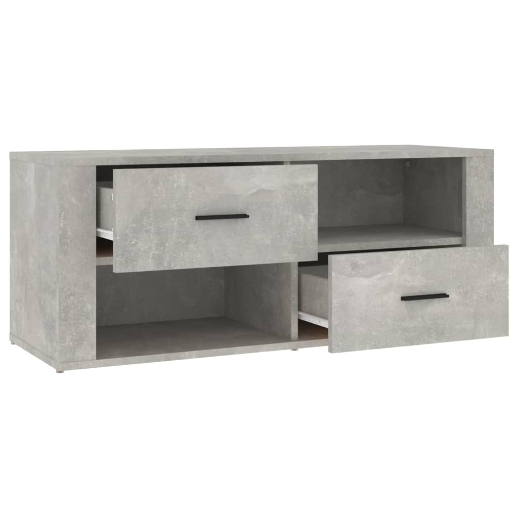Betonszürke szerelt fa tv-szekrény 100x35x40 cm Betonszürke szerelt fa tv-szekrény 100x35x40 cm