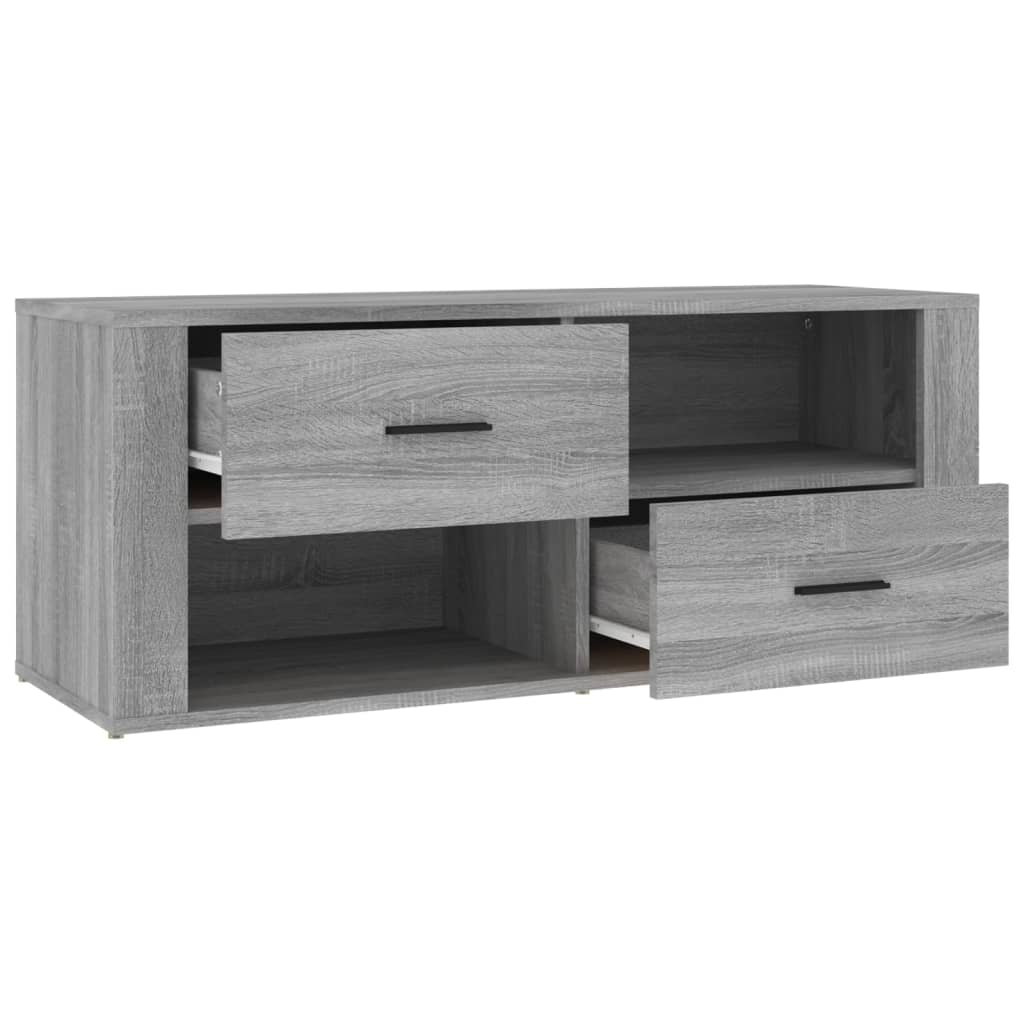 Szürke sonoma színű szerelt fa tv-szekrény 100 x 35 x 40 cm Szürke sonoma színű szerelt fa tv-szekrény 100 x 35 x 40 cm