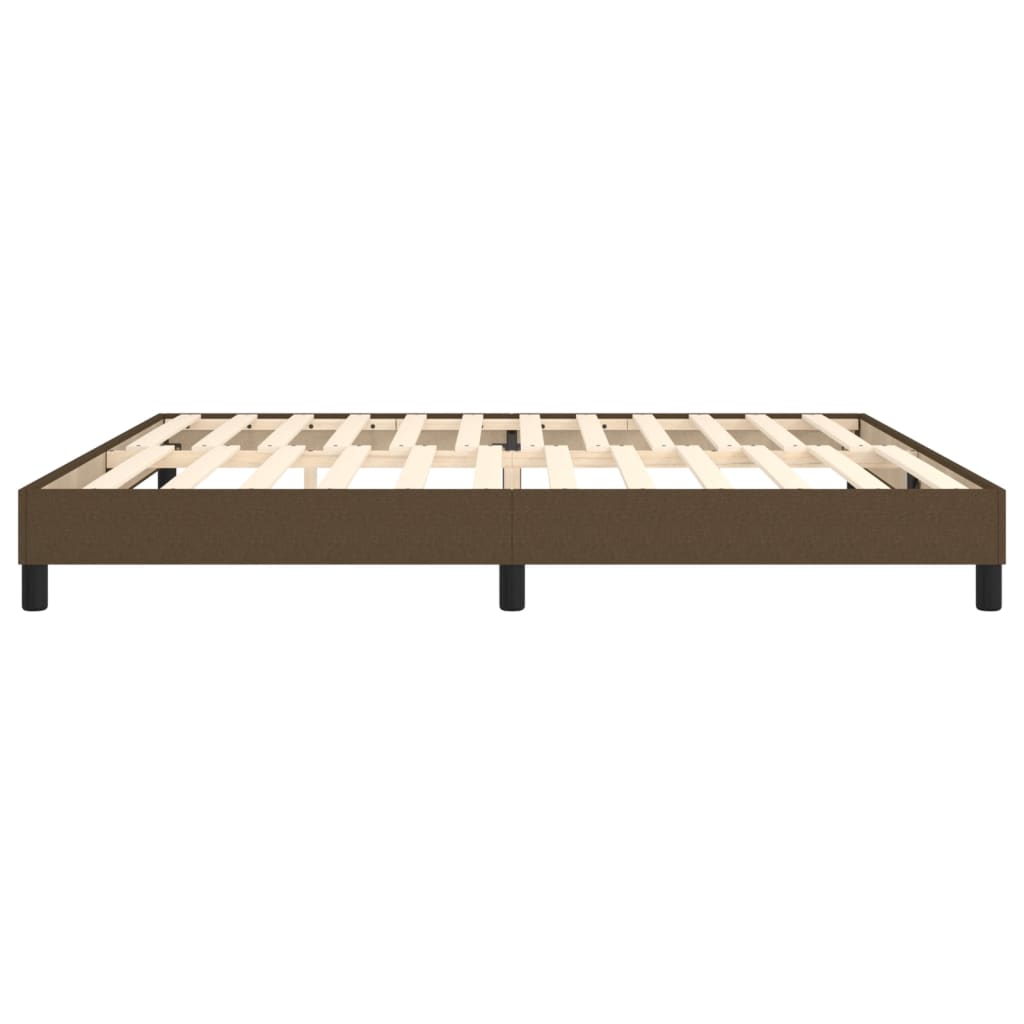 Sötétbarna szövet rugós ágykeret 200x200 cm