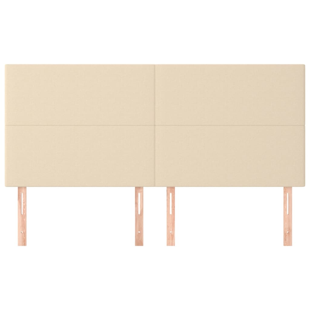 4 db krémszínű szövet fejtámla 90x5x78/88 cm