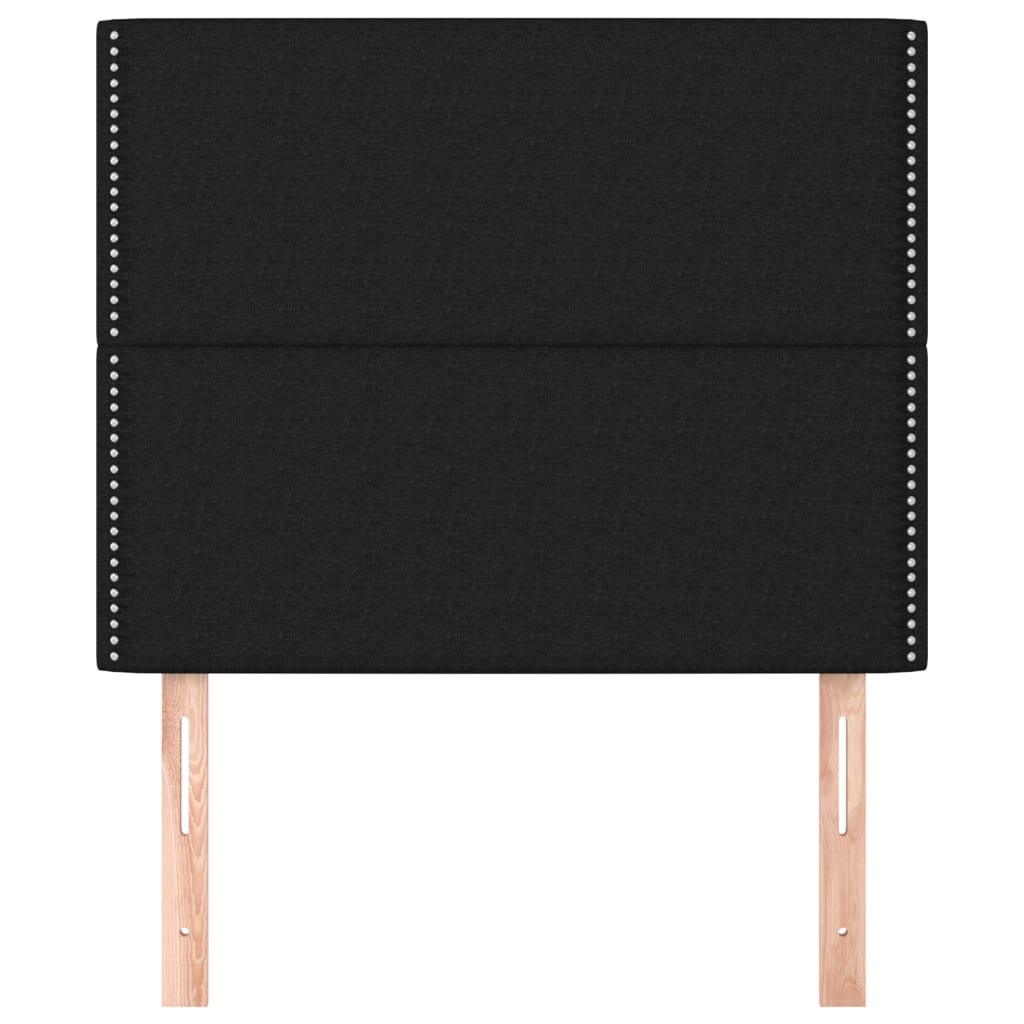 2 db fekete szövet fejtámla 100x5x78/88 cm