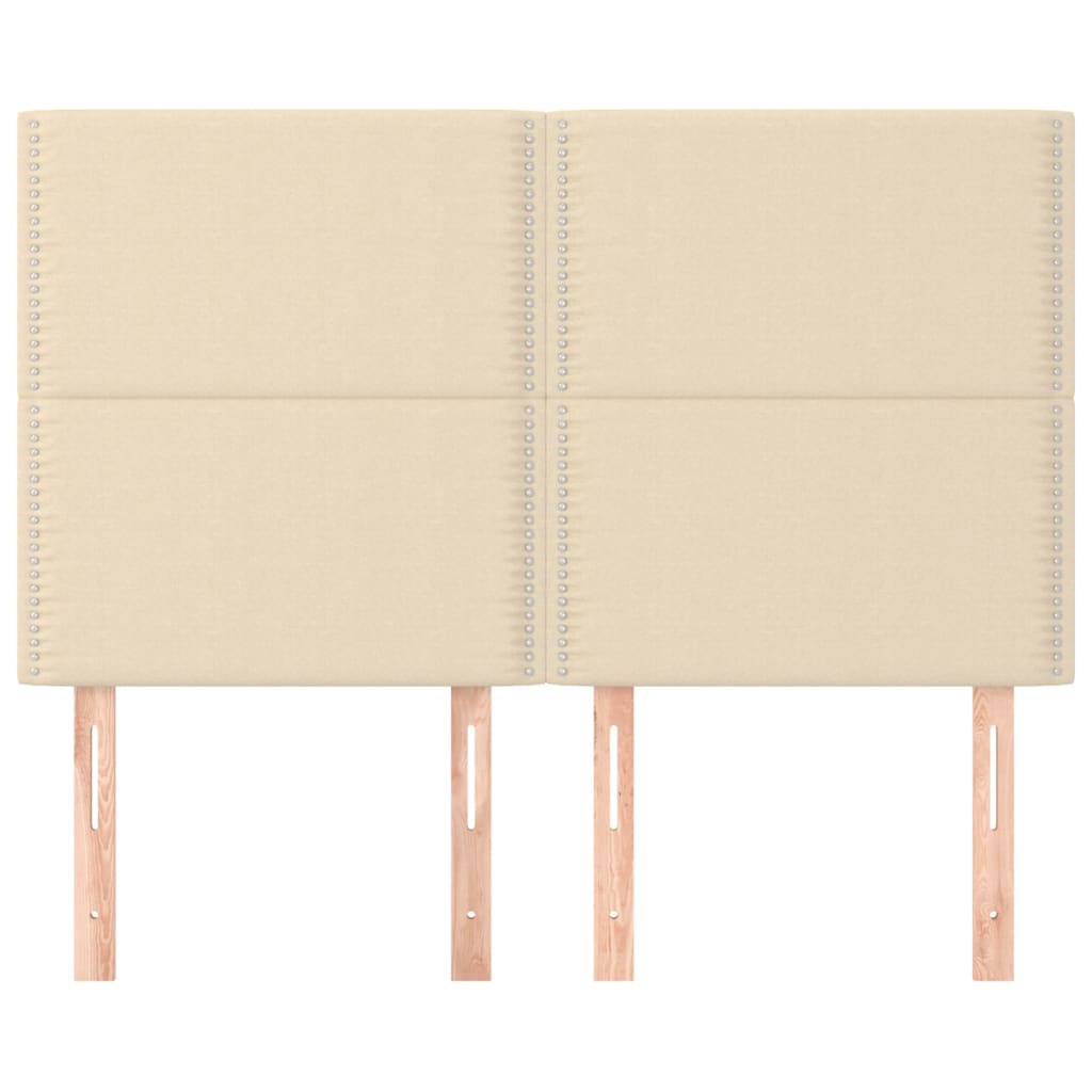 4 db krémszínű szövet fejtámla 72 x 5 x 78/88 cm