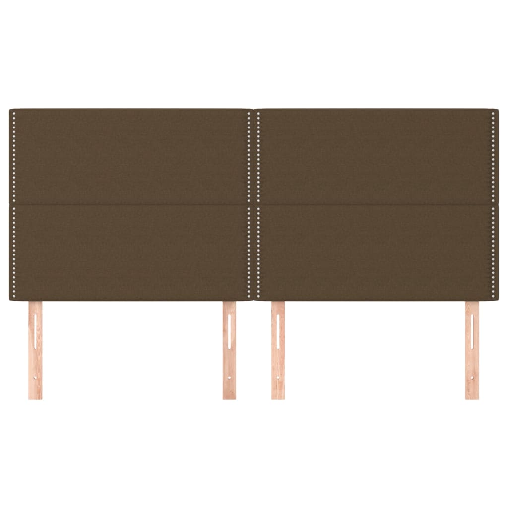 4 db sötétbarna szövet fejtámla 90x5x78/88 cm