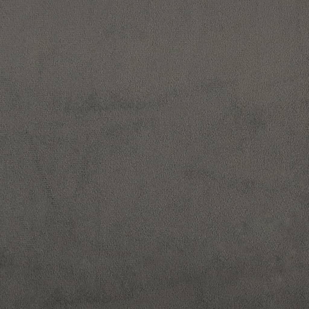 2 db sötétszürke bársony fejtámla 90x5x78/88 cm