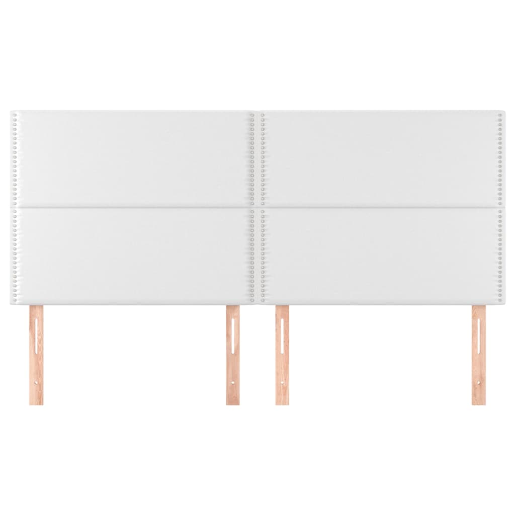 4 db fehér műbőr fejtámla 100x5x78/88 cm