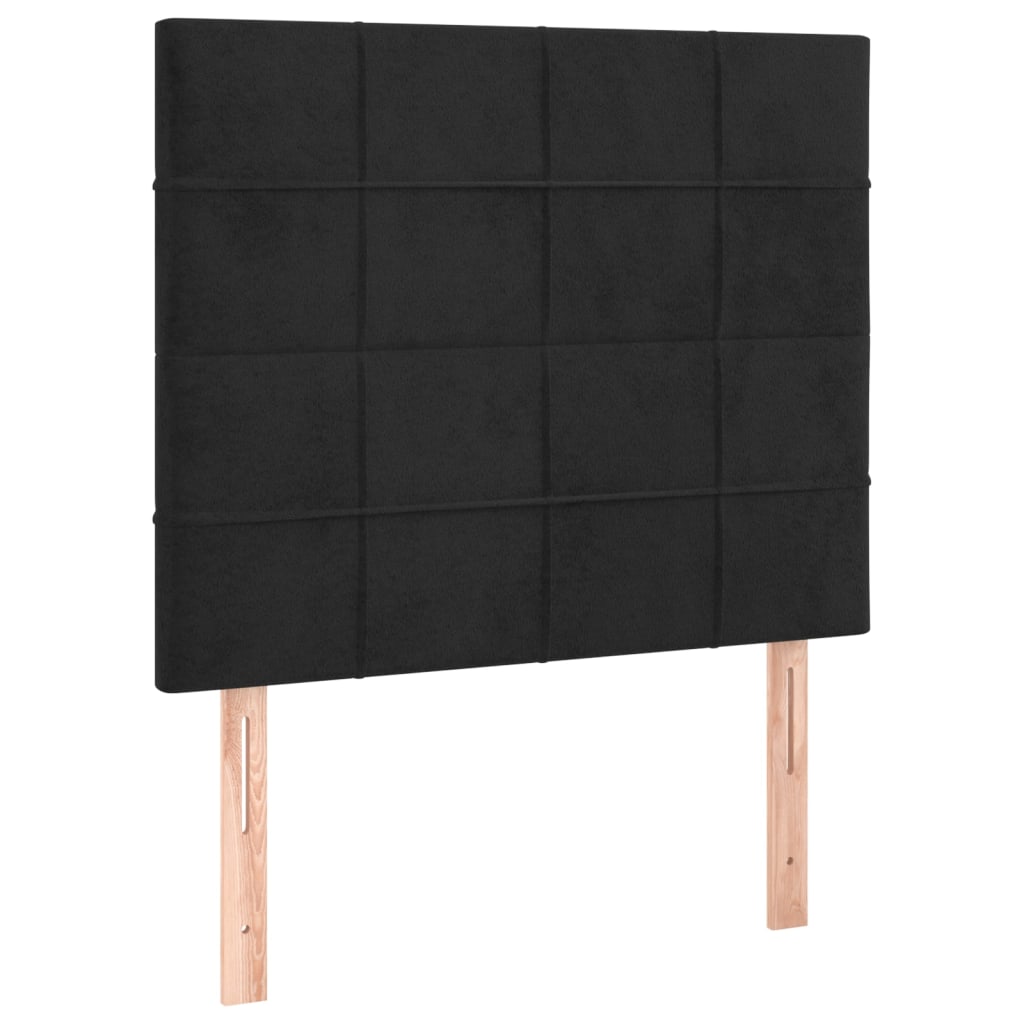 2 db fekete bársony fejtámla 80 x 5 x 78/88 cm