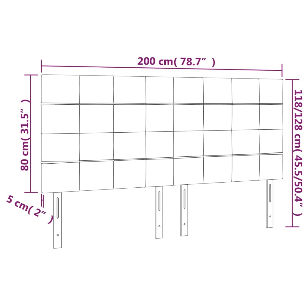4 db sötétzöld bársony fejtámla 100x5x78/88 cm