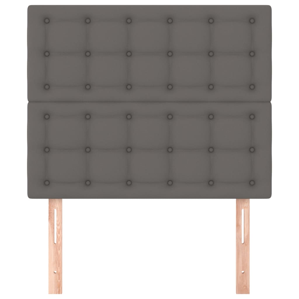 2 db szürke műbőr fejtámla 80 x 5 x 78/88 cm 2 db szürke műbőr fejtámla 80 x 5 x 78/88 cm