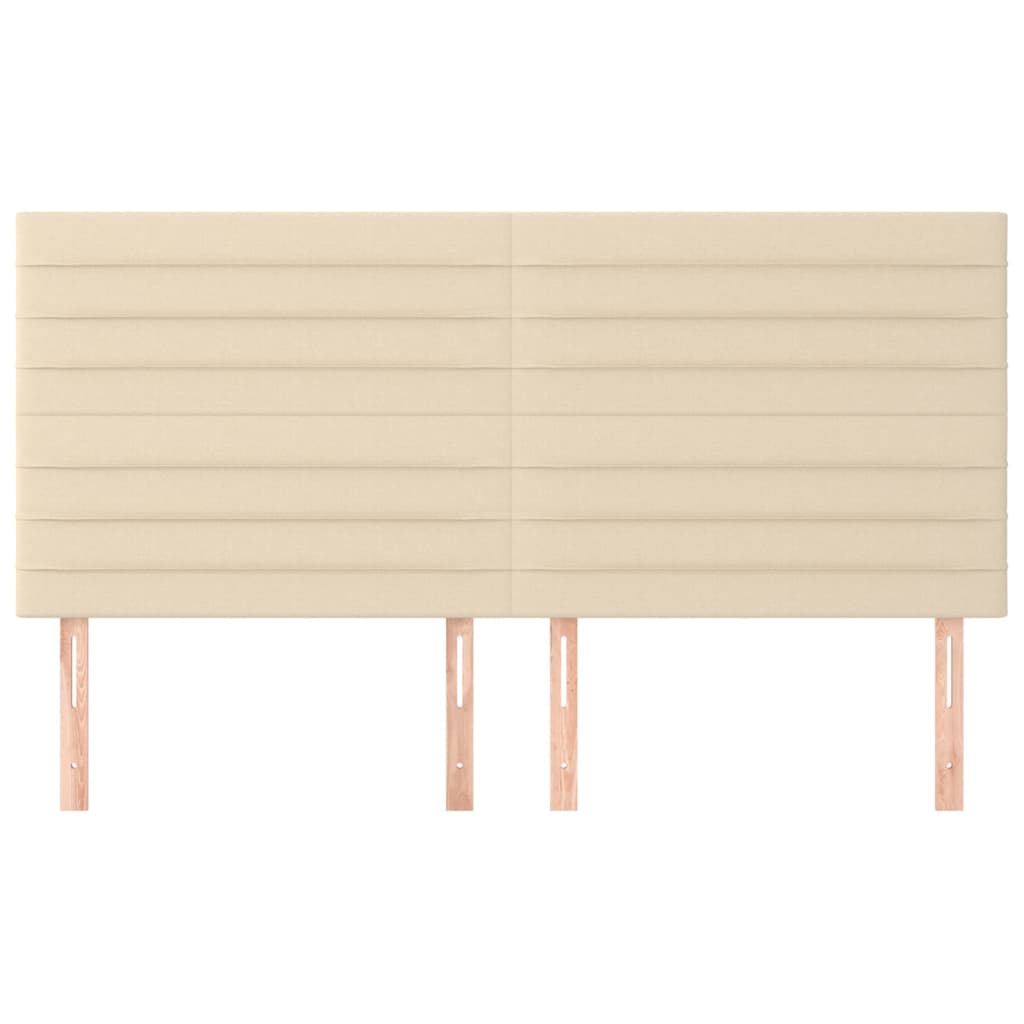 4 db krémszínű szövet fejtámla 90x5x78/88 cm