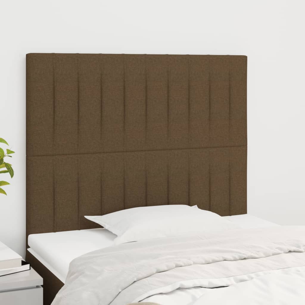 2 db sötétbarna szövet fejtámla 90x5x78/88 cm