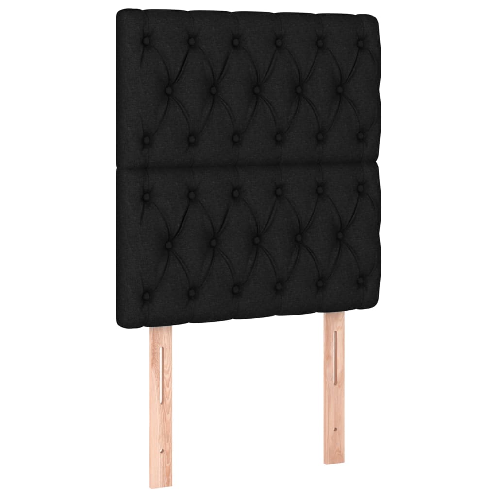 2 db fekete szövet fejtámla 80x7x78/88 cm