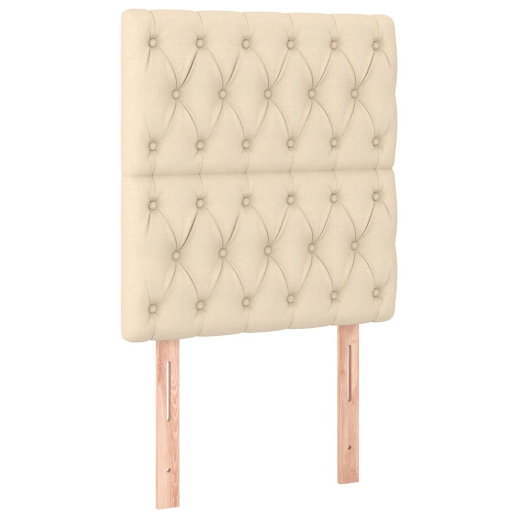 2 db krémszínű szövet fejtámla 80x7x78/88 cm