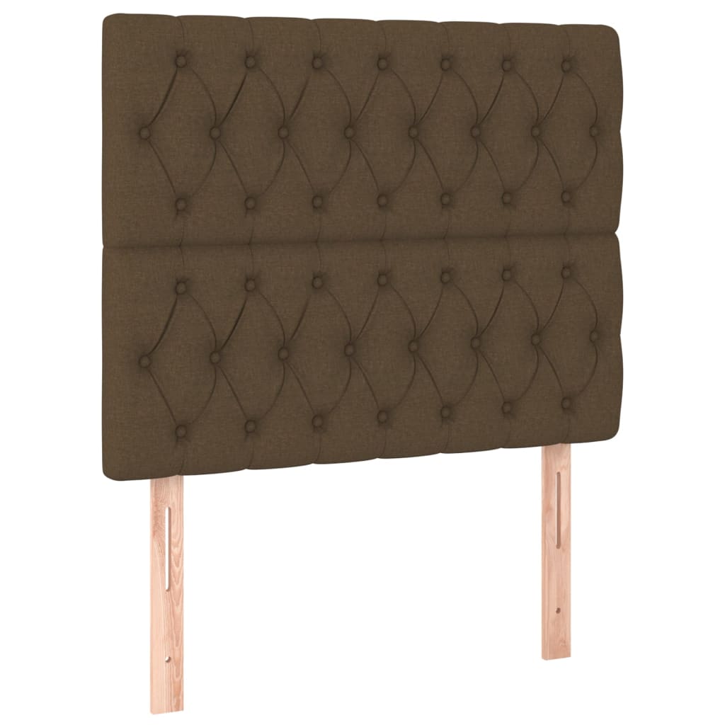 2 db sötétbarna szövet fejtámla 100x7x78/88 cm