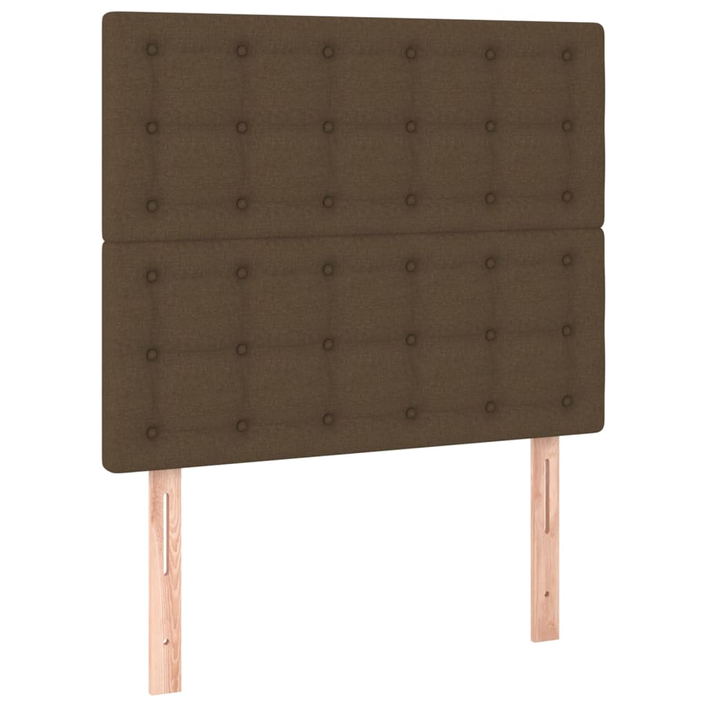 2 db sötétbarna szövet fejtámla 100x5x78/88 cm