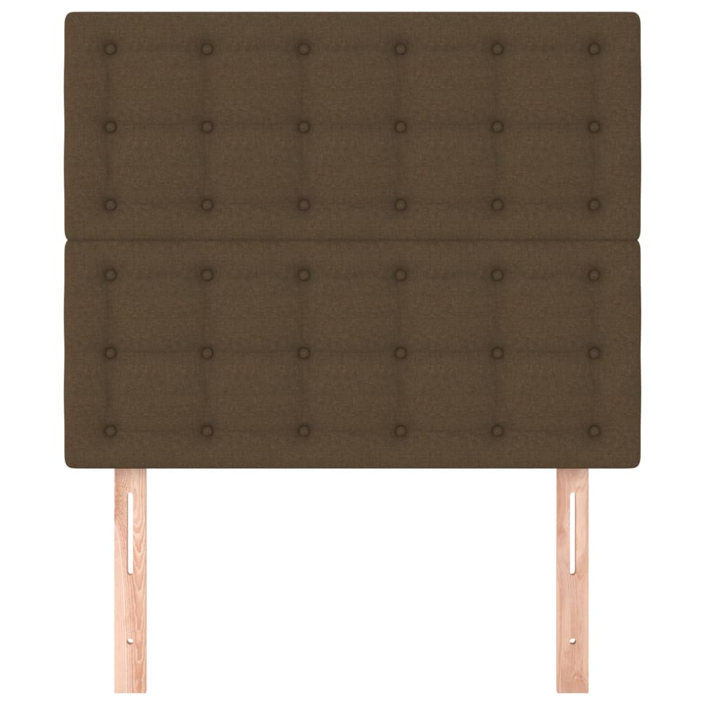 2 db sötétbarna szövet fejtámla 100x5x78/88 cm