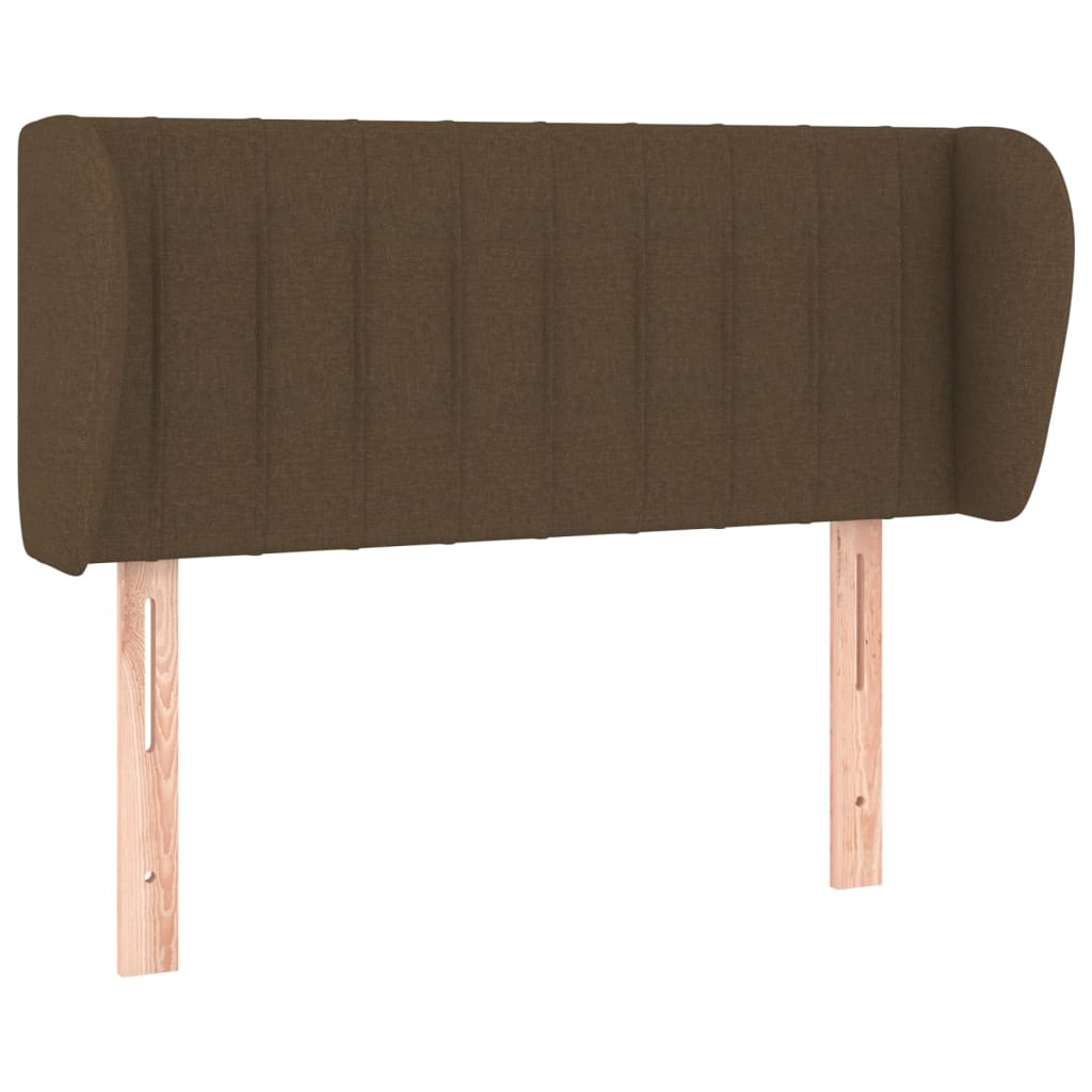 Sötétbarna szövet fejtámla 93x23x78/88 cm