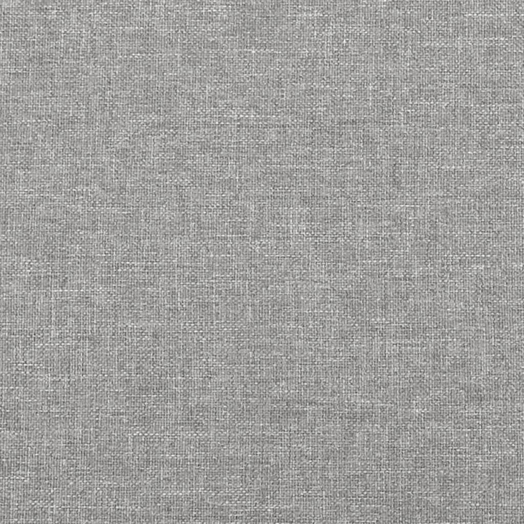 Világosszürke szövet fejtámla szárnyakkal 93 x 23 x 118/128 cm
