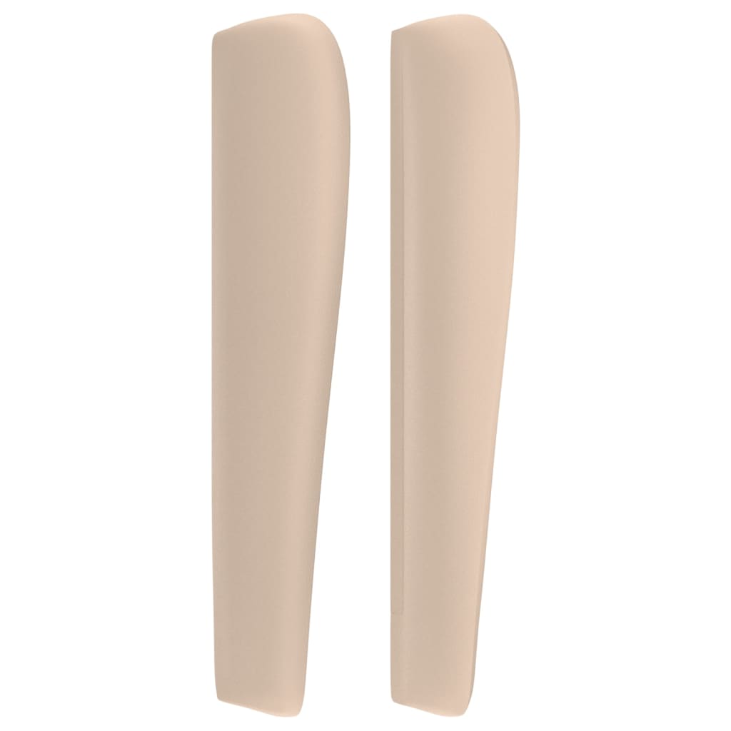 Cappuccino műbőr fejtámla szárnyakkal 93x23x118/128 cm