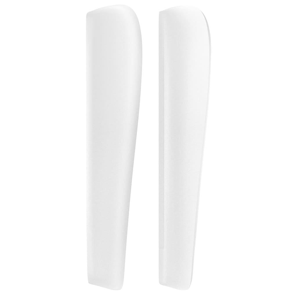 Fehér műbőr fejtámla szárnyakkal 147x23x118/128 cm