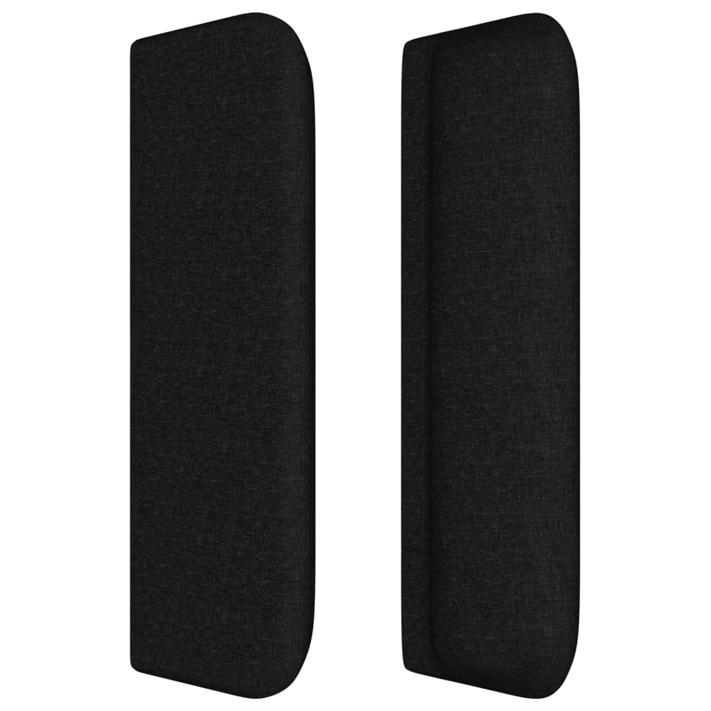 Fekete szövet fejtámla szárnyakkal 163x16x78/88 cm