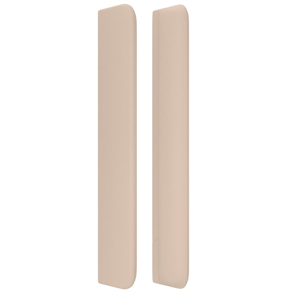 Cappuccino műbőr fejtámla szárnyakkal 147x16x118/128 cm