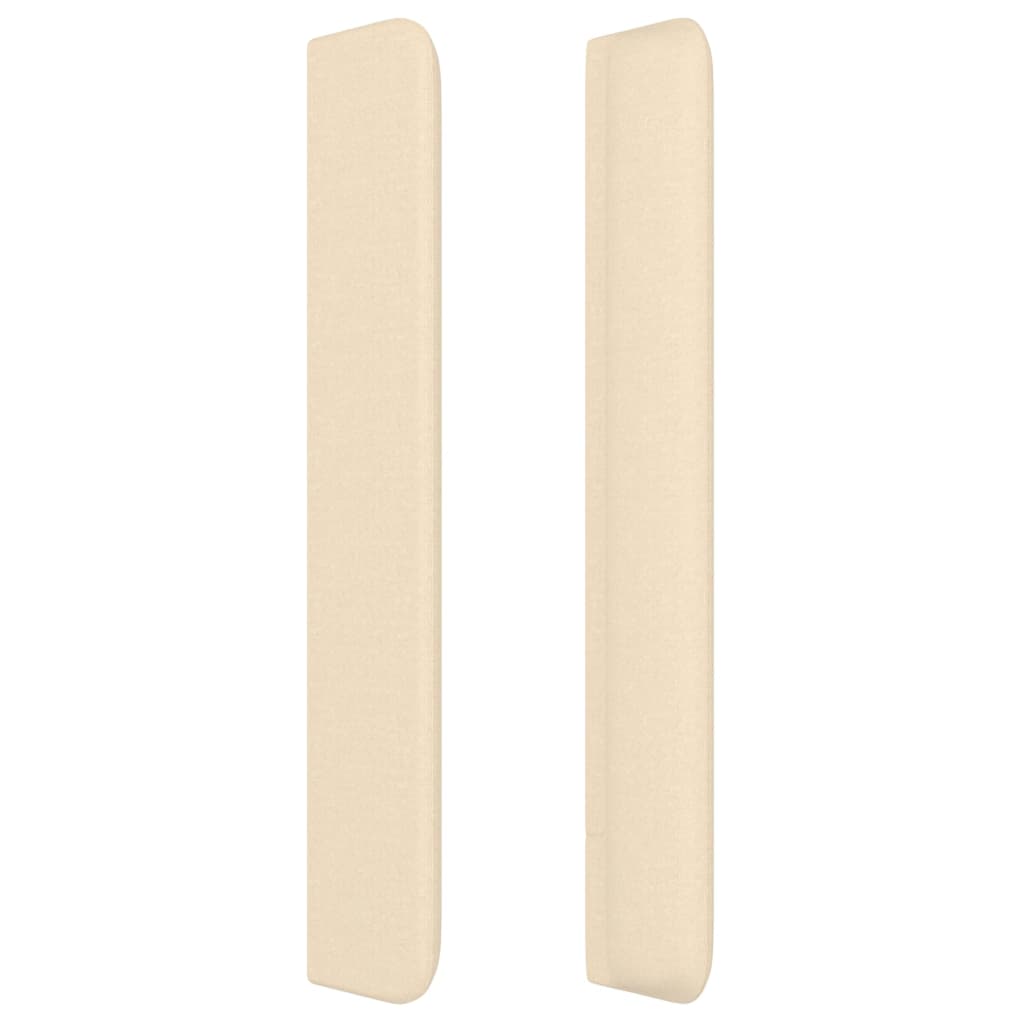 Krémszínű szövet fejtámla szárnyakkal 147x16x118/128 cm