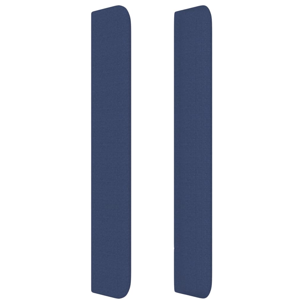 Kék szövet fejtámla szárnyakkal 103x16x118/128 cm